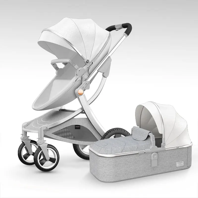 

China OEM Made Baby Pram Egg Shell Luxury Baby Stroller with Separate Carrycot