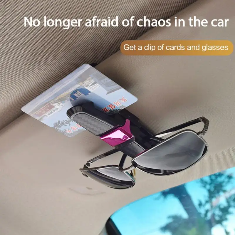 Car Vehicle Sun Visor Sunglasses Eyeglasses Glasses Card Ticket Holder for Car Accessories Sunglasses Holder Estuche gafas