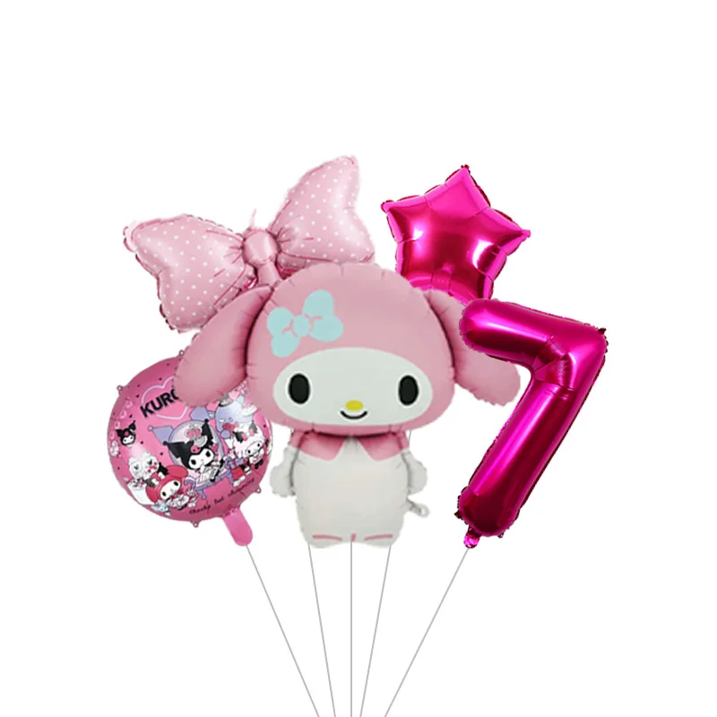 My Melody Rosa Cartoon-Charakter Mylar-Ballon Helium-Ballon für Mädchenparty Babyparty Wanddekoration – Detail 16