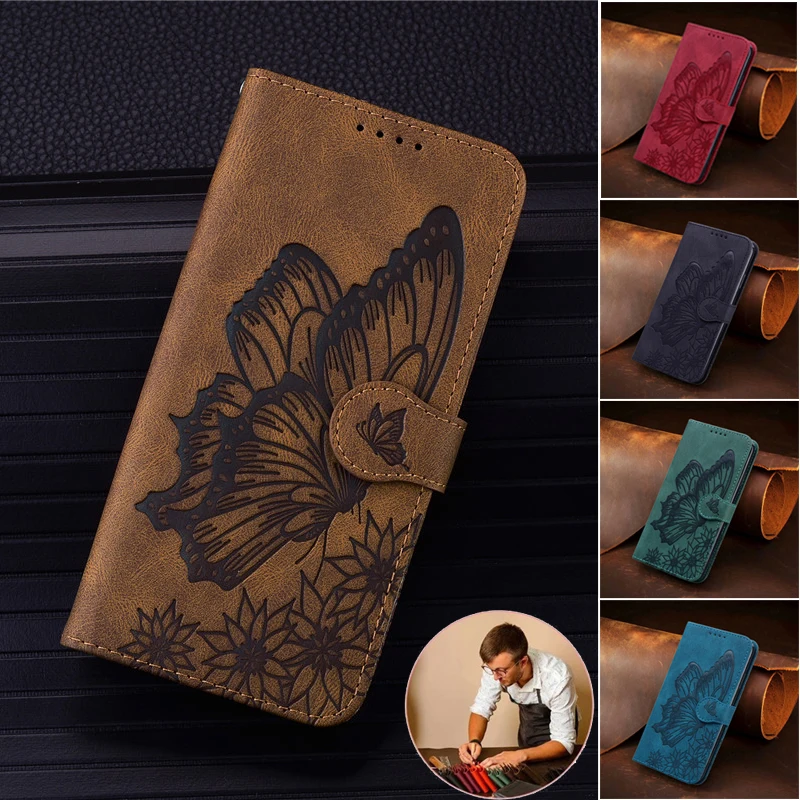 Butterfly Flip Cover Phone Case For Xiaomi Poco M8 C85 C75 M7 X7 X6 M6 C65 X5 M5s M3 F3 X3 NFC Pro 5G Card Leather Wallet Bags