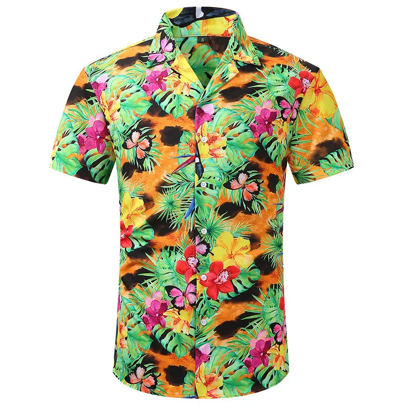 Fashion Summer Pineapple Short Sleeve Men Shirts 3D Print Hawaiian Shirt Oversize Casual Street Lapel Tees Tops Men Clothes