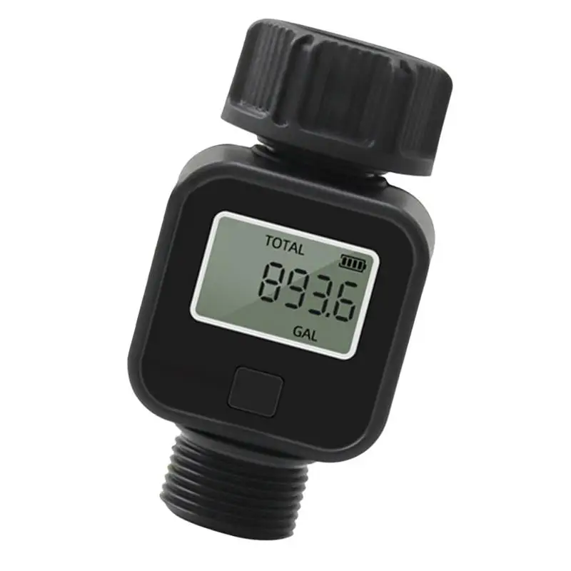 

Water Hose Flow Meter Waterproof Lcd Display Flow Water Meter Multi-Measure Modes Garden Hose Water Meter Tracks Gallon/Liter