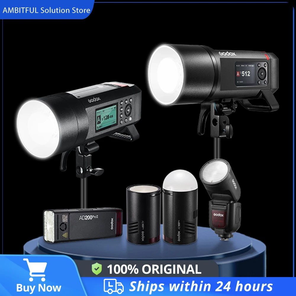 Godox V100 AD100PRO AD300PRO AD200PROII AD400PRO AD600PRO II Flash TTL  Flash Compatible with  Nikon Canon Sony Fuji Olympus