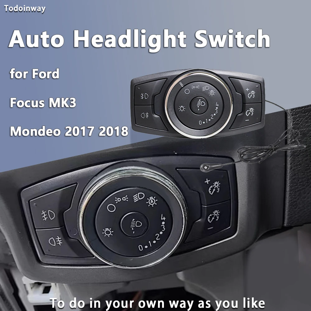 

Car headlight switch dash fog lamp button light beam control sensor module for ford Focus 3 Mondeo mk4 Ecosport 2018 interior