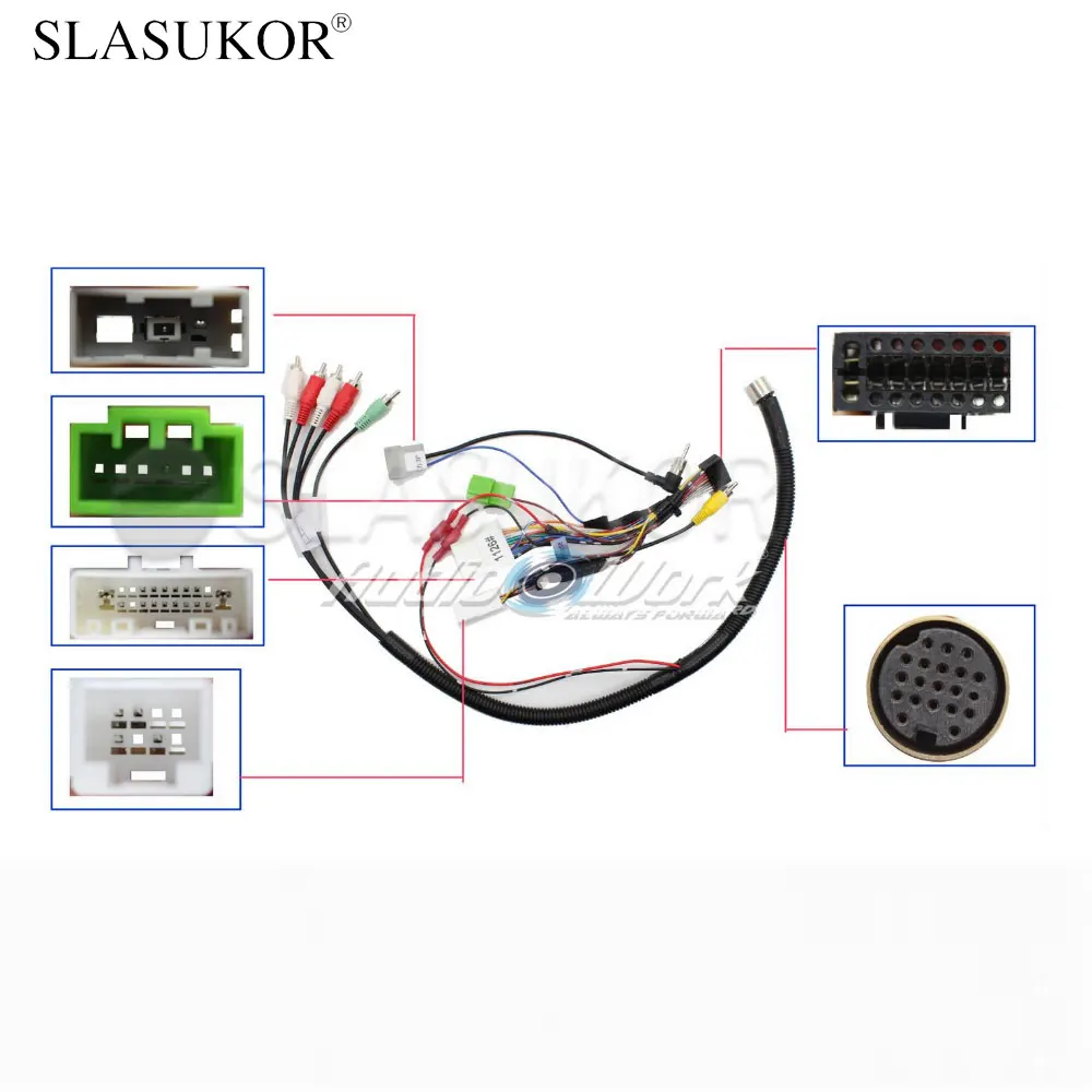 16PIN Car Radio Cable with For SUBARU OUTBACK 2010+ Cable POWER WIRE Android