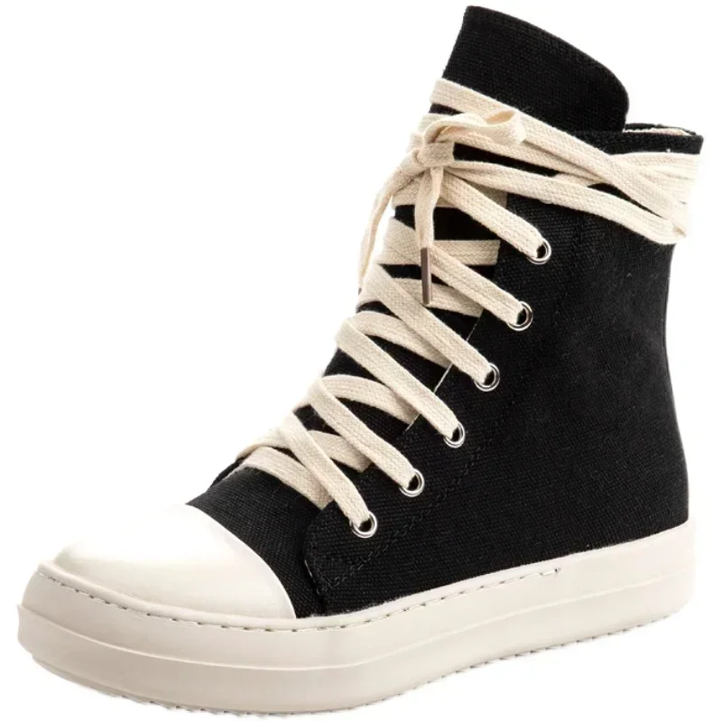 

Vintage Design Men's Women Shoes,Thick Shoelace High Top Platform Canvas Sneakers,Casual Women's Chunky Sneaker Flats