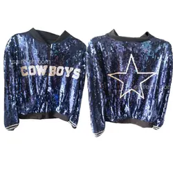 Navy Cowboy s sequin Jackets