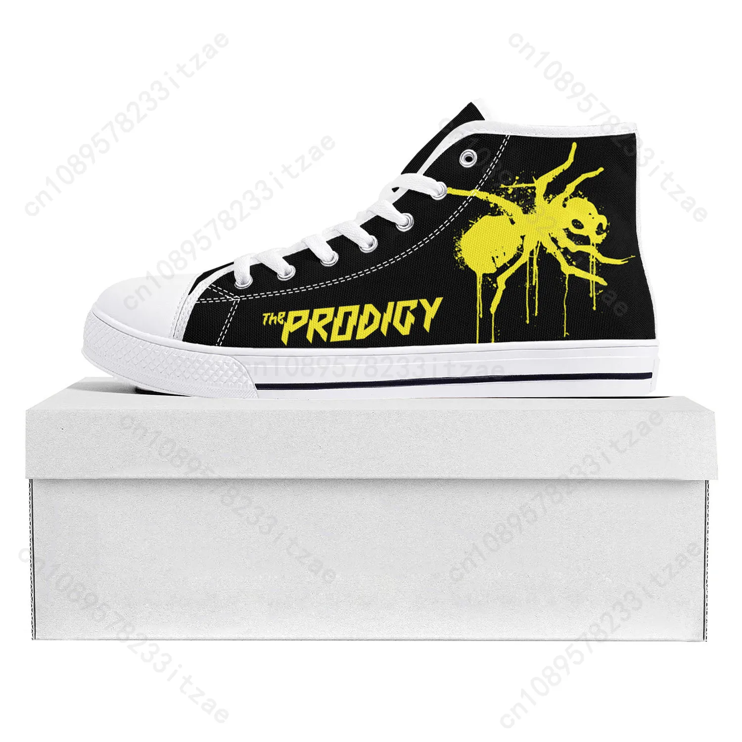 The Prodigy Rock Band Punk High Top High Quality Sneakers Mens Womens Teenager Canvas Sneaker Casual Couple Shoes Custom Shoe