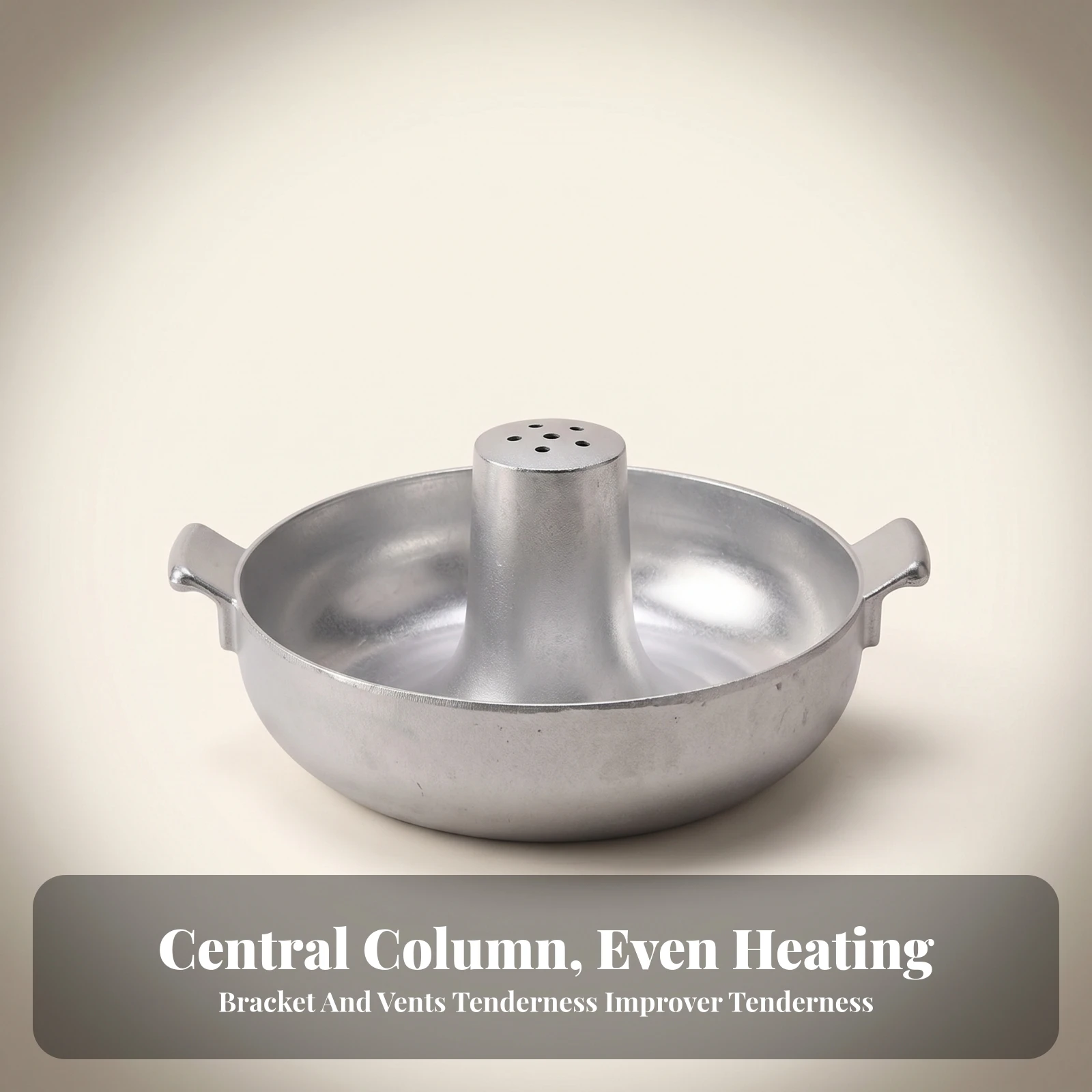Elephant-Nose Hot Pot Raised Chimney Round Hot Pot Cookware Perforated Top Wide Shallow Body