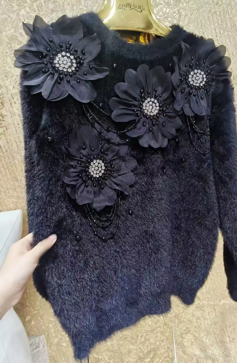 Ropa de mujer, prendas de punto, suéteres gruesos y cálidos de piel sintética, suéter para mujer, tendencia Otoño Invierno 2025, jerséis de punto, tiradores para mujer