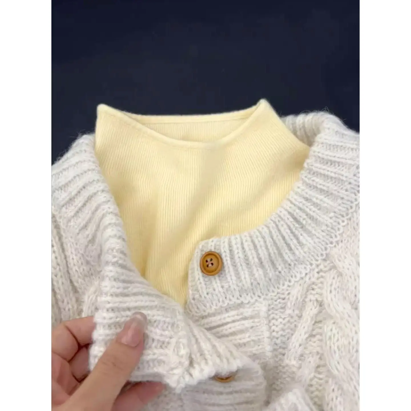 

Women's Knitted f-High Collar Base irt Soft Cozy Inner Wear ey Sweater Faionable Autumn Winter High-End Feeling Top