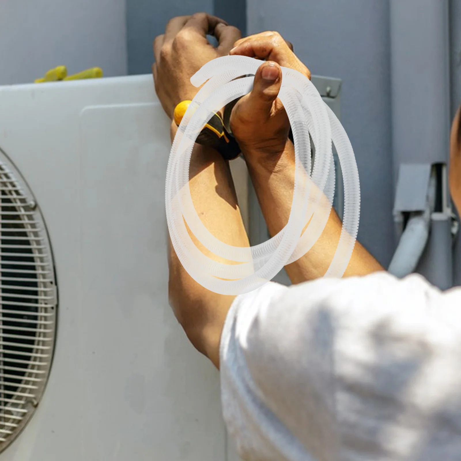 خرطوم بديل عالمي لمكيف الهواء، مخرج مياه بلاستيكي، نافذة سهلة الإعداد، أنظمة محمولة متينة مانعة للتسرب #3