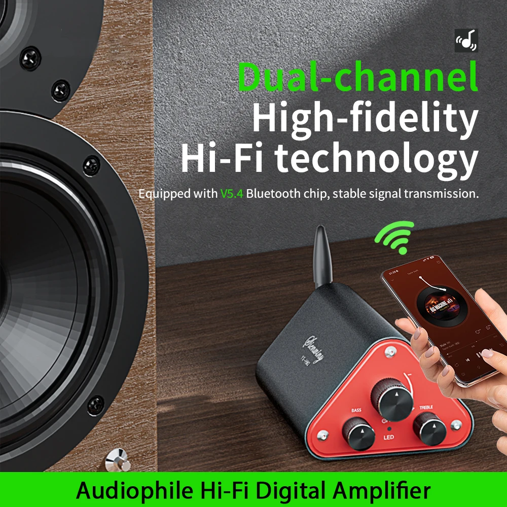 YS-HM3 amplificador digital estéreo hifi2.0 ne5532 amplificador operacional duplo ultra-baixa distorção bluetooth 5.4/disco u/aux tpa3116