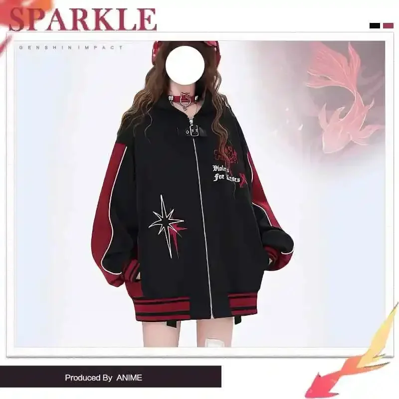 

New Anime Honkai: Star Rail Sparkle Theme Cosplay Costume Casual Hoodies Tops Student Spring Autumn Hooded Coat Sweatshirt