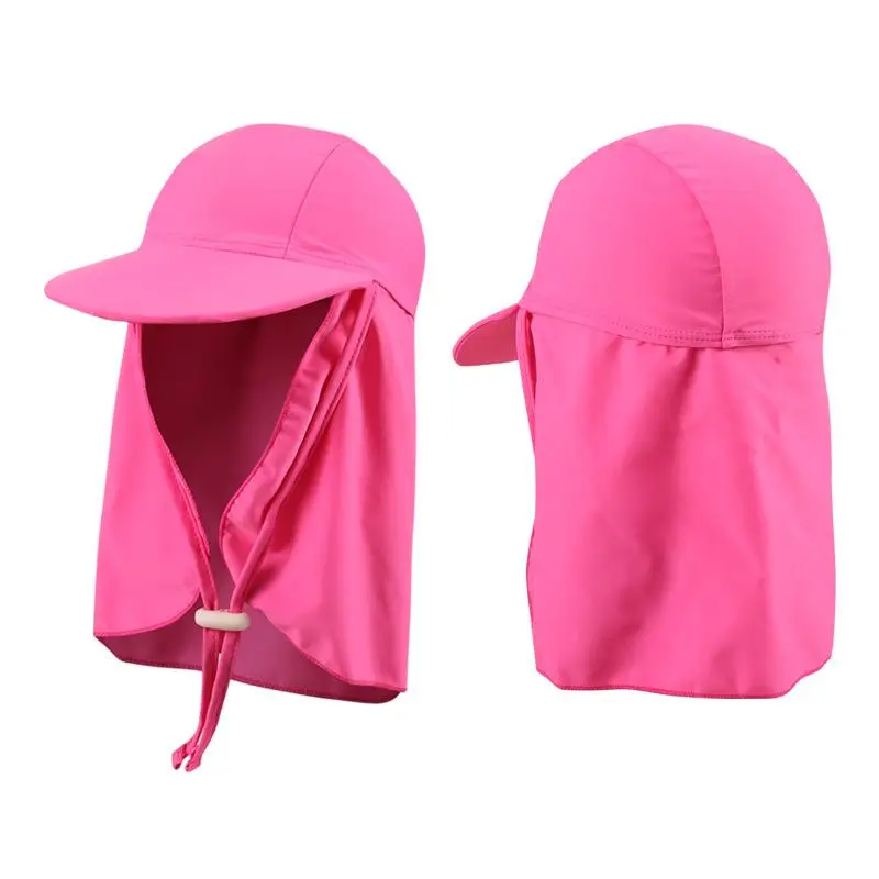Kids Large Brim Anti-UV Sunscreen Hat in Multicolor Breathable Nylon for Outdoor Play