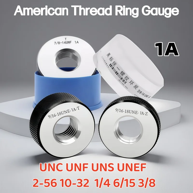 1SET(1*GO+1*NOGO) 1A Accuracy American Standard Fine Thread Ring Gauge UNC UNF UNS UNEF 2-56 10-32  1/4 6/15 3/8  Measure Tool