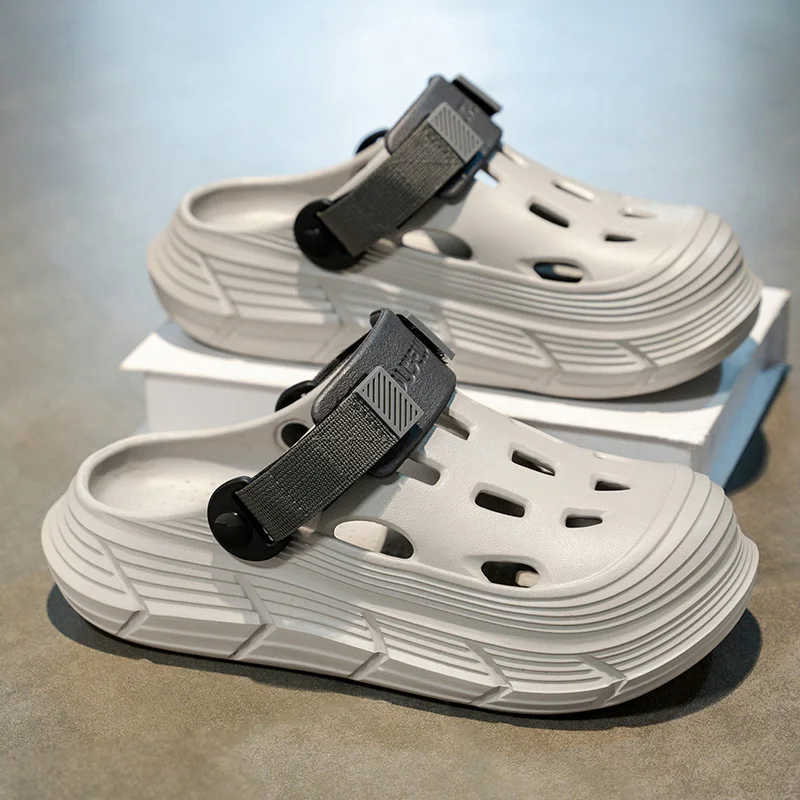 

Мужские повседневные сандалии-сабо из ЭВА, летние удобные садовые туфли, нескользящие износостойкие пляжные шлепанцы для мужчин, новинка 2025 года