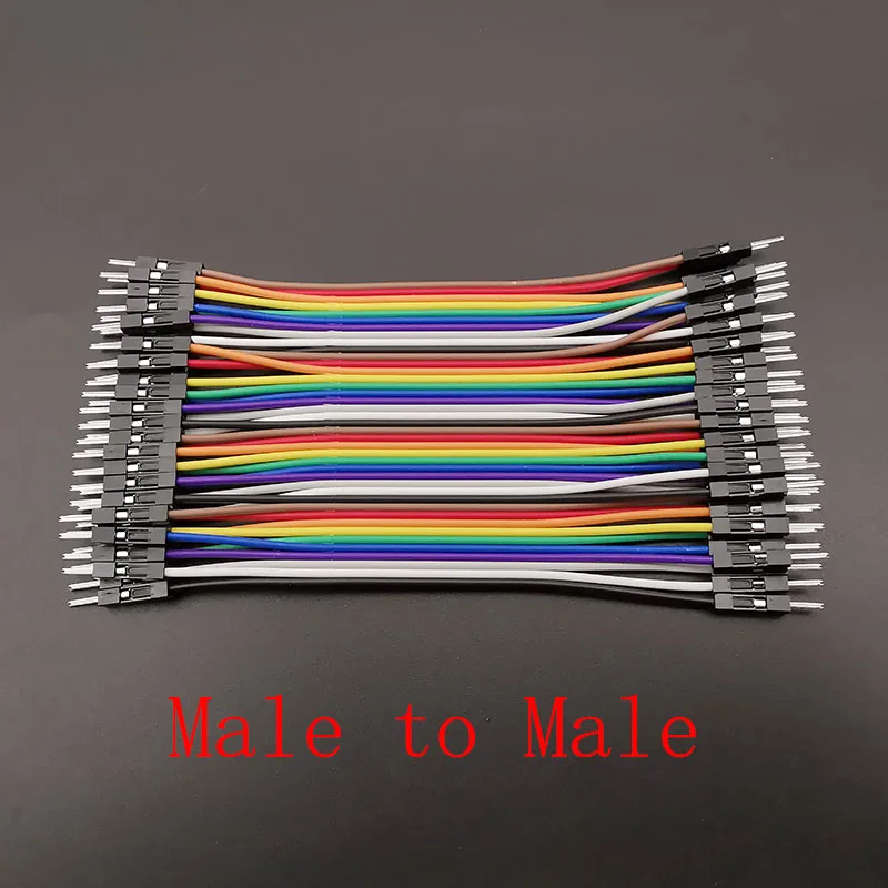 Überbrückungskabel, 10/20/30/40 cm, 40-polig, Stecker auf Stecker/Stecker auf Buchse/Buchse auf Buchse, Überbrückungsdraht, Steckbrettkabel für Dupont Arduino DIY