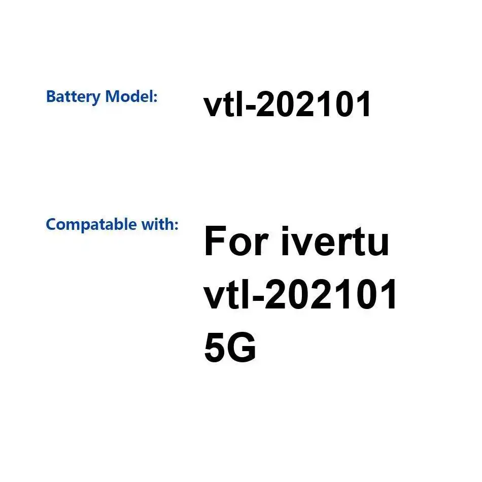

Высокоэффективный аккумулятор для мобильного телефона Ivertu VTL-202101 5G, 4200 мАч, с высокой совместимостью