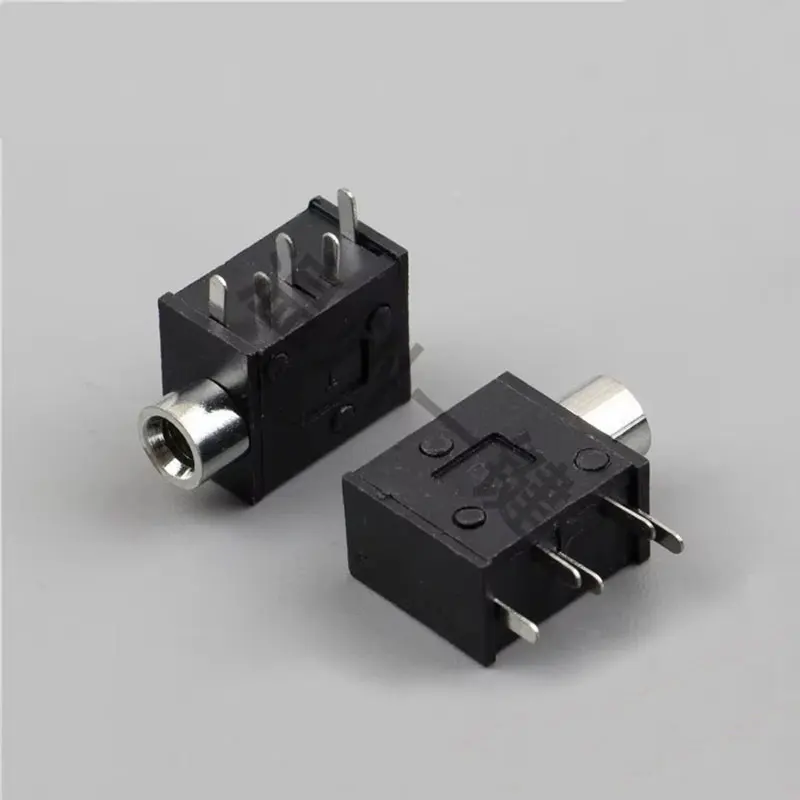 10pcs PJ-325 Full Copper Sleeve Optical Axis 3.5 Headphones Jack 5-Pin Audio Socket Stereo Headset Female