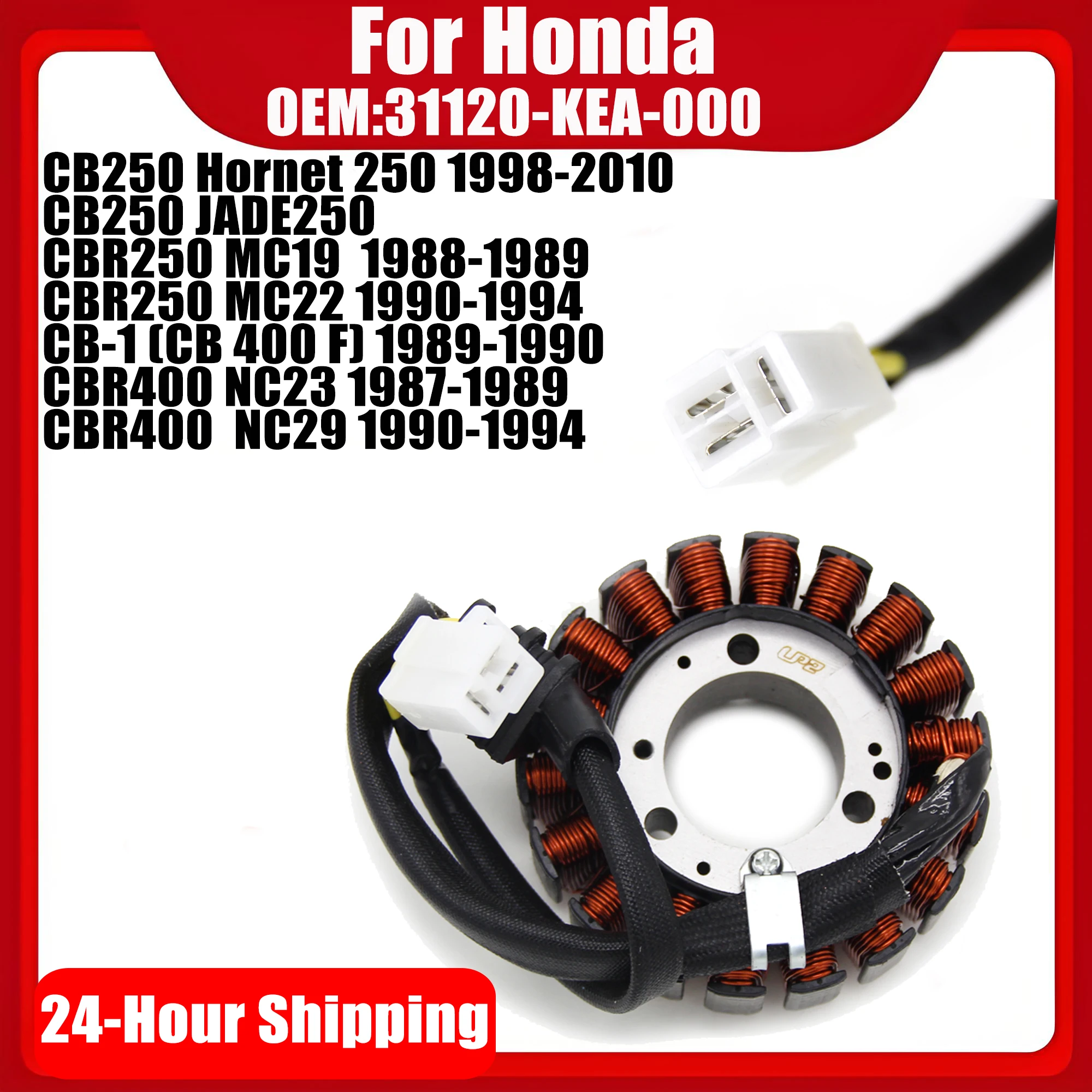 Bobina del Estator para Honda CB250 Hornet 250 CB250 JADE250 CBR250 MC19/MC22 CBR400 NC23 CBR400 NC29 31120KEA000
