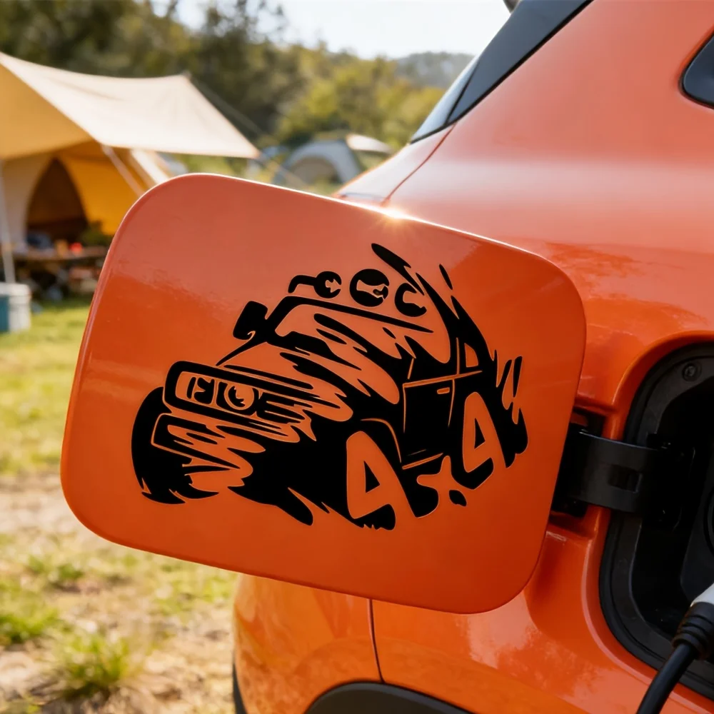 1Pc 4x4 Off-Road Truck Vinyl Sticker, Waterproof Decal, Multiple Colors Available, for Car, Motorcycle, Helmet & Laptop
