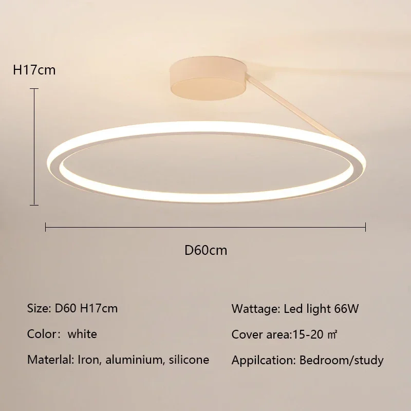 Moderne eenvoudige cirkel led-kroonluchter voor woonkamer eetkamer keuken voedsel tafels slaapkamer hanglampen home decor lichtarmatuur - afbeelding 1