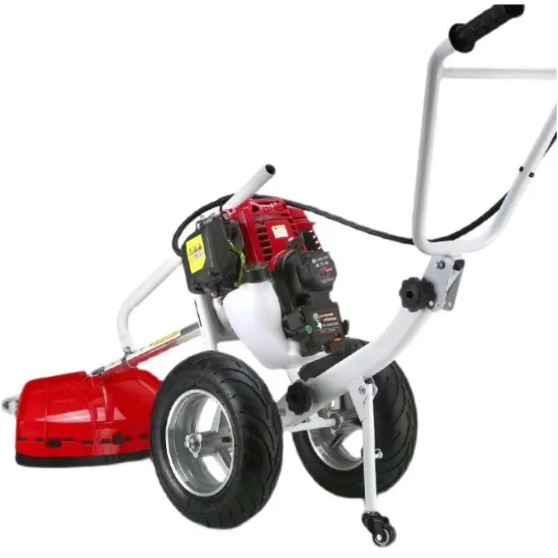 Mesin Pemotong Rumput Rotary 52cc 4-Tak Kelas Industri, Mesin Pengolah Tanah dan Pembuat Parit Multifungsi untuk Kebun, Halaman, dan Taman
