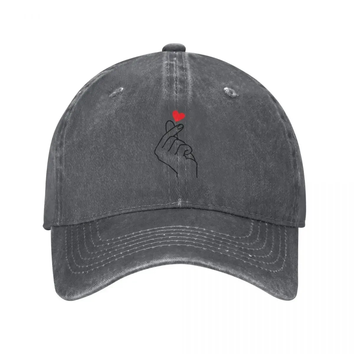 Finger Heart (Black) Baseball Cap Horse Hat Christmas Hat summer hat Mens Women's