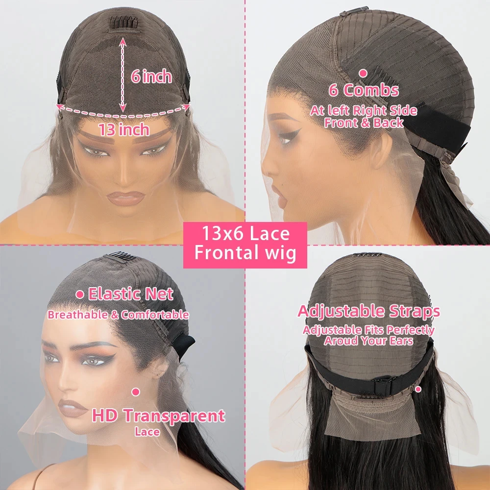 Wig Bob Pendek Body Wave 13x4 13x6 dengan Lace Frontal, Wig Lace Closure 5x5, Density 200%, Rambut Remy Brasil Pre Plucked untuk Wanita