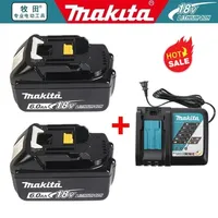 DHL Ship With Charger BL1860 Rechargeable Battery 18V 6.0Ah Lithium Ion for Makita 18v Battery 6Ah BL1850 BL1880 BL1860B LXT400