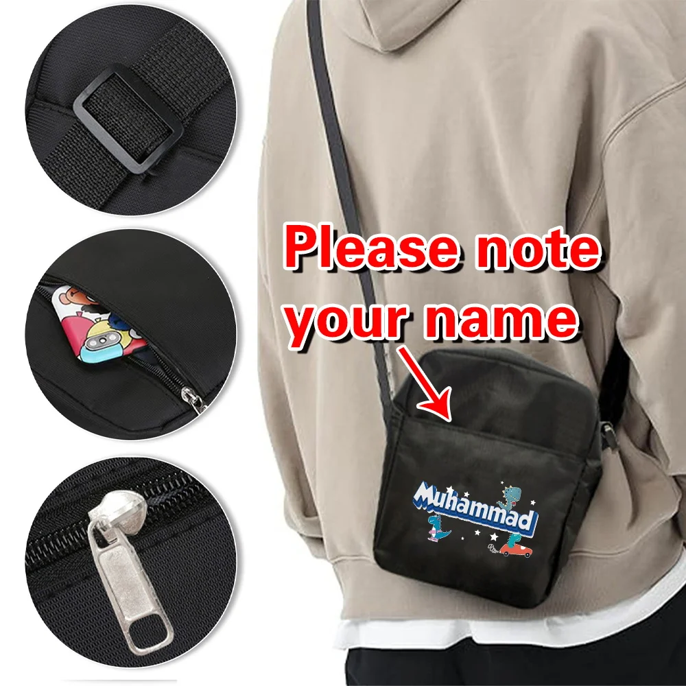 

Customized Name Shoulder Bag Travel Essential Crossbody Bags Outdoor Travel Resistant To Dirt High Quality Durable Storage Pack