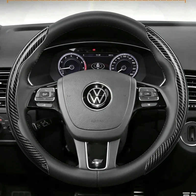 Funda de Cuero para Volante Compatible con Volkswagen, Apta para Polo Golf 5 6 7 up Gol Volante Scirocco Passat B6 B8