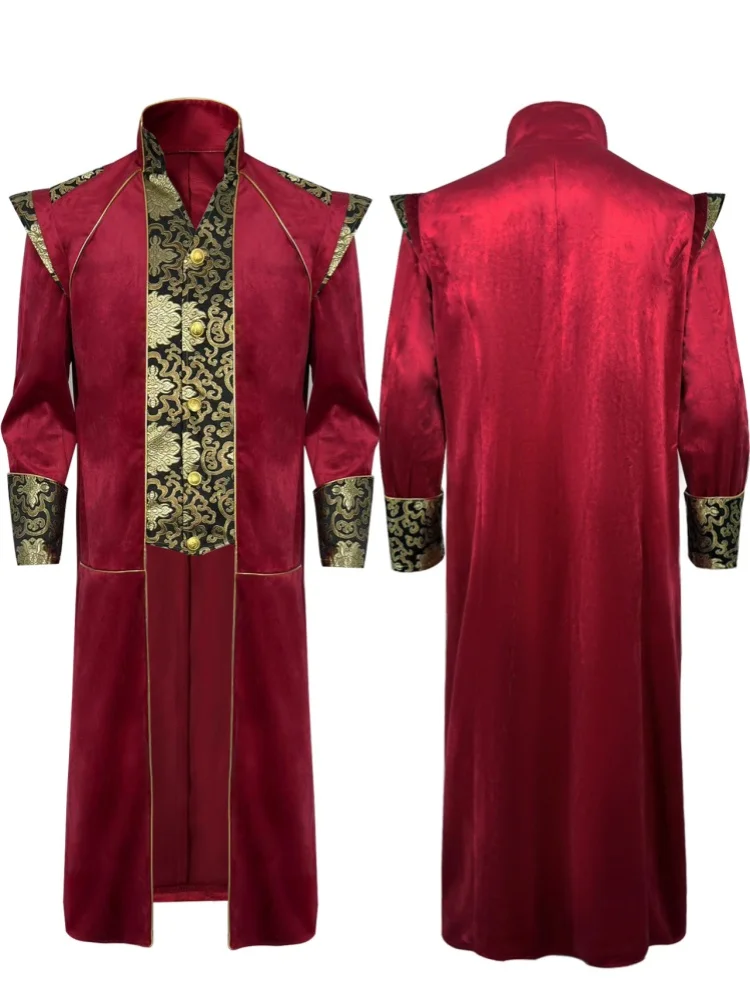 

Medieval Jacket Steampunk Gothic Windbreaker Adult Men Cosplay Costume Victorian Era Jacket Carnival Uniform Party Trench Coat