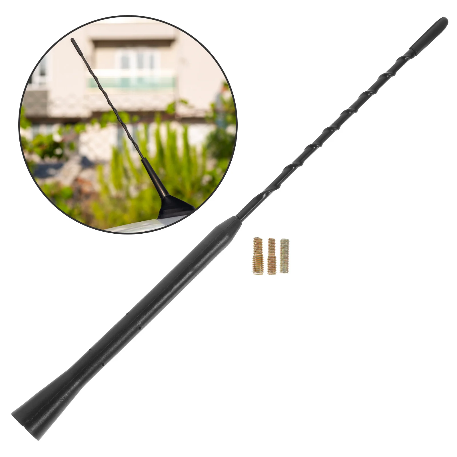 

3pcs Car Roof Aerial 11-Inch Antenna Mount Base For Fm Signal Vehicle Roof Antenna Replacement Automotive Exterior