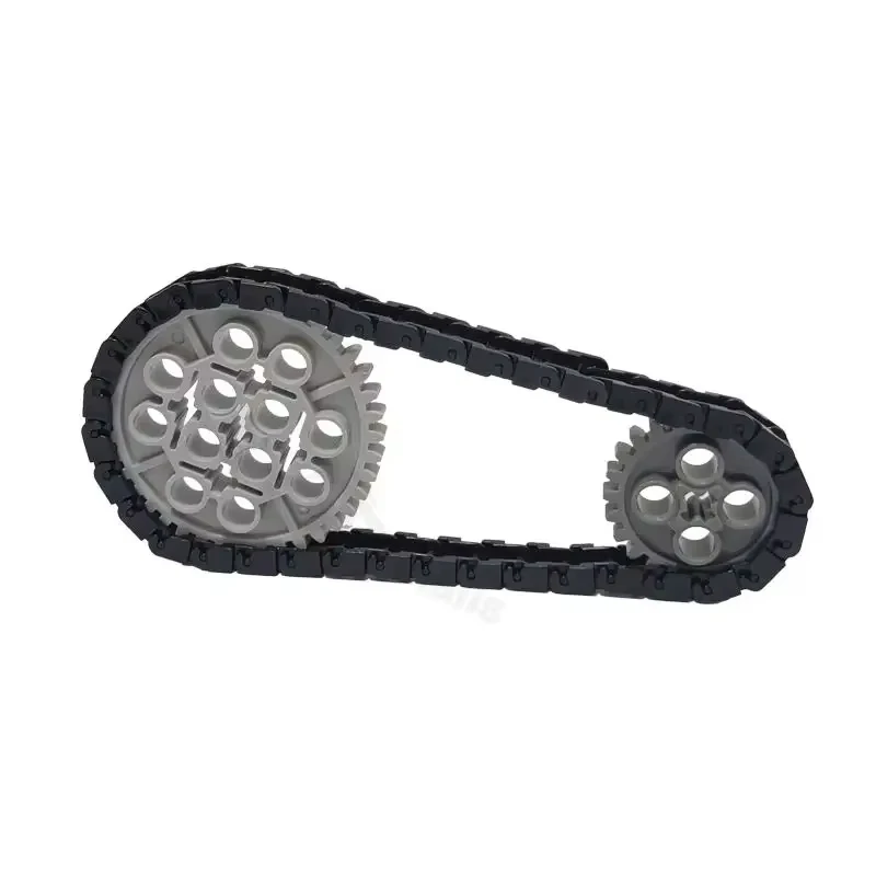 Explosive block track gear accessory kit compatible with LEGO particle tank engineering vehicle model DIY replacement parts