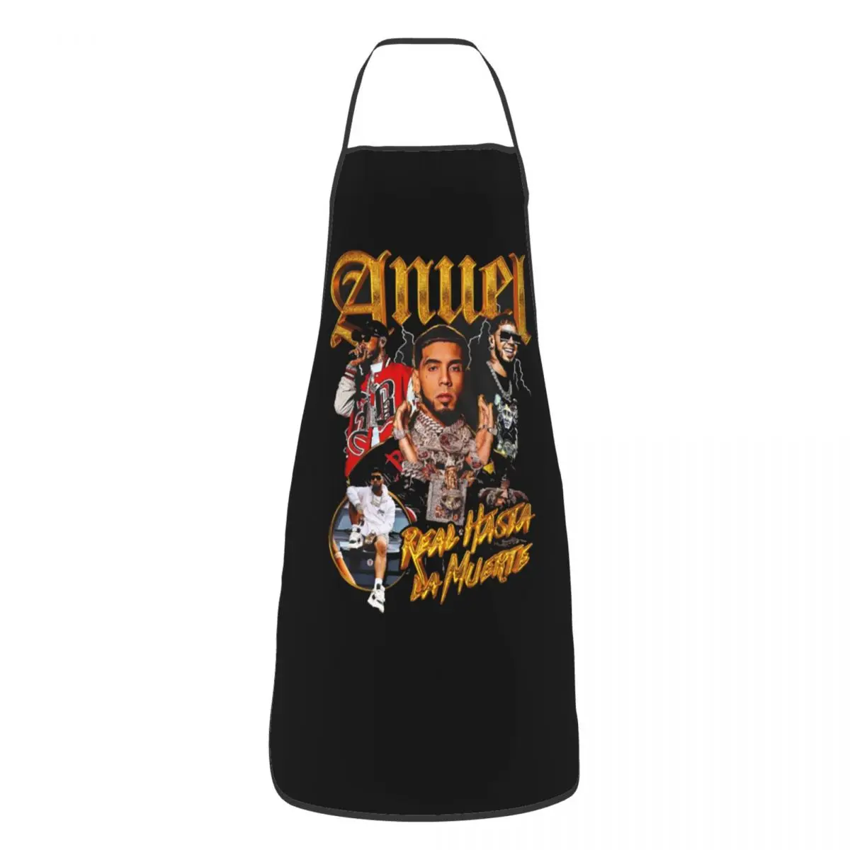 Custom Rapper A-Anuels AA Retro Graphic Bib Apron Men Women Unisex Kitchen Chef Tablier Cuisine for Cooking Baking Gardening