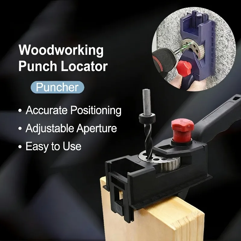 Adjustable Woodworking Drill Locator Multi-Angle Drill Guide Jig for Wood Planks Furniture Making Home Improvement Accessories