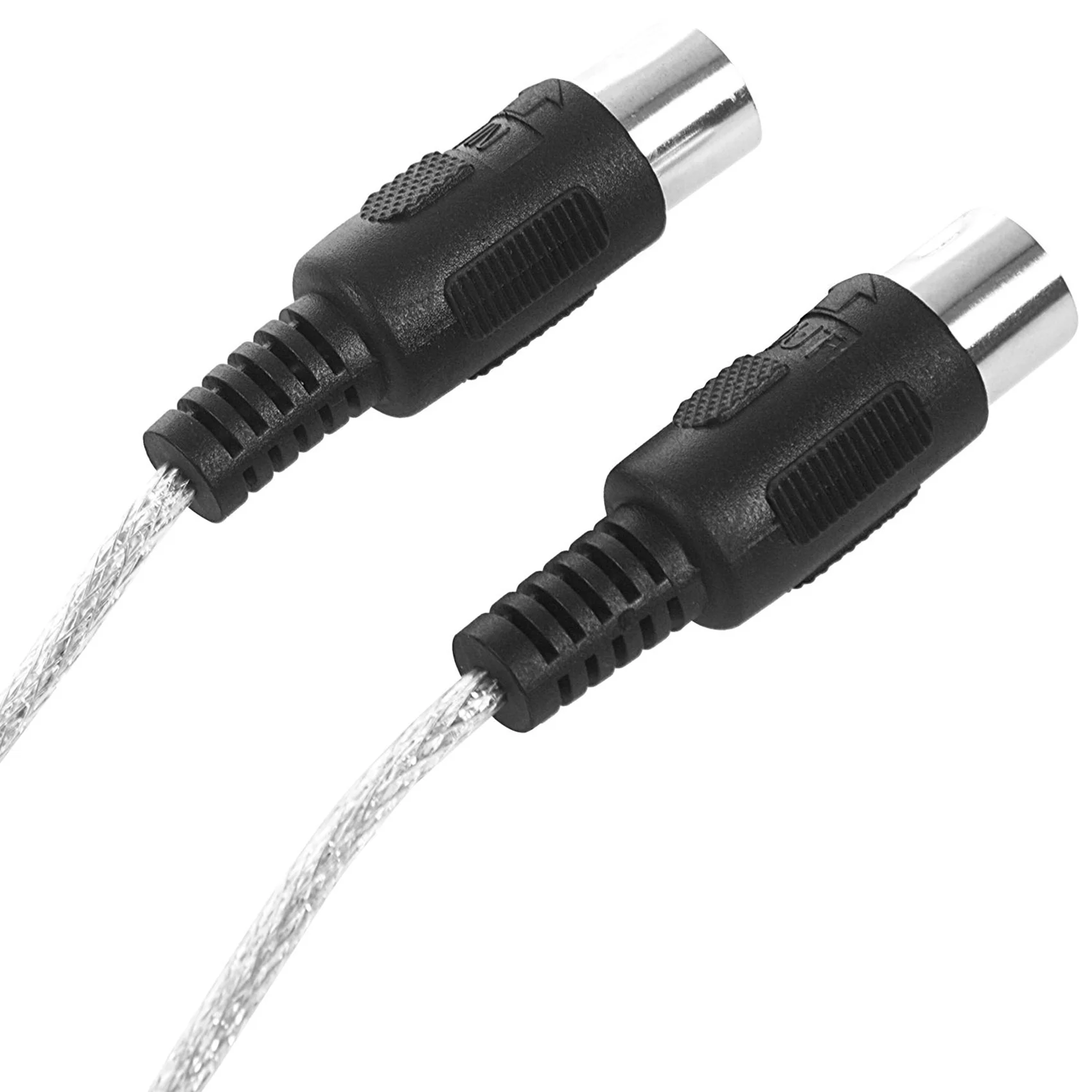 AAAEL-2X Newest 3 Meter 10Ft MIDI Extension Cable 5 Pin Plug Male To Male Connector Silver