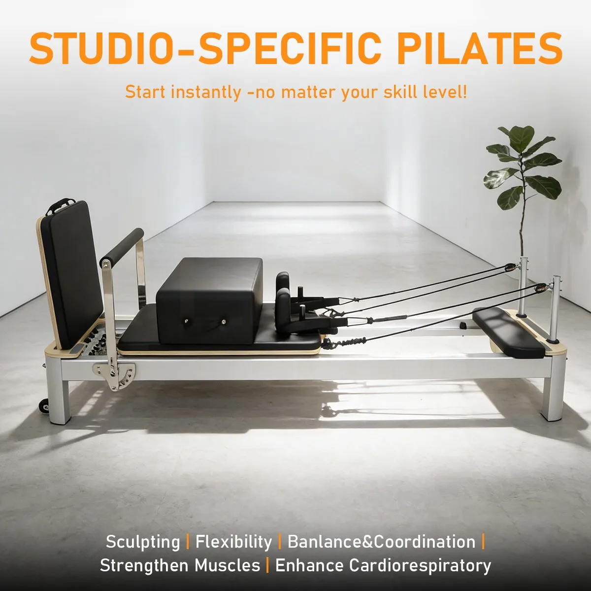 Hot-selling aluminum body sculpting Pilates with customizable colors and logos, suitable for home fitness training