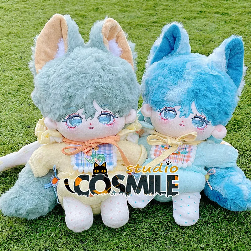 

Cosmile No attributes Kpop Idol Star Blue Fox Esurient Monster Yokai Stuffed Plushie 20cm Plush Toy Doll Body Tail PD Sa