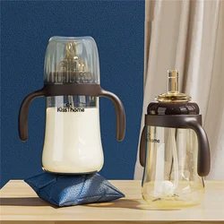 Wide Caliber Baby Bottle With Natural Response Nipple Anti-Colic Imitation Nano Baby Feeding Bottles Toddler Train Drinking Cup