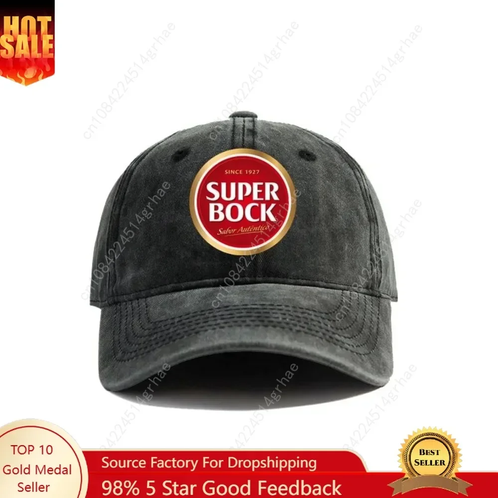 2025 Summer Super Bock Distressed Baseball Cap Cool Men Retro Outdoor Summer Adjustable Dad Super Bock Since 1927 Hat