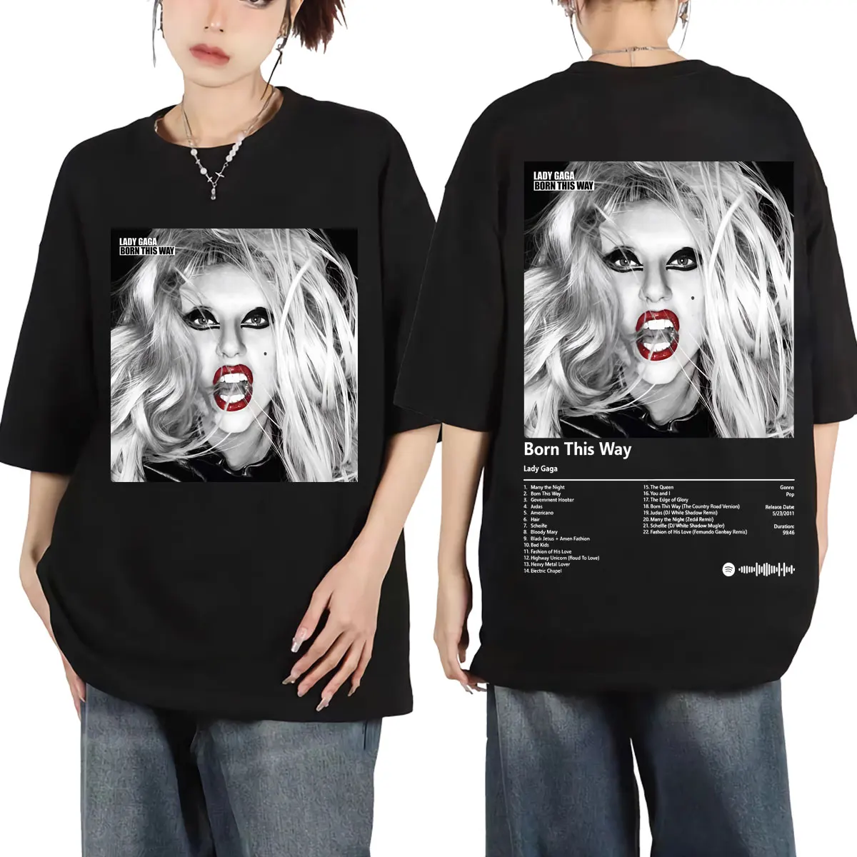 

Lady Gaga Mayhem Album Poster Graphic T Shirts Fashion Vintage Short Sleeve T-shirts Men's Women's High Quality Cotton T-shirt