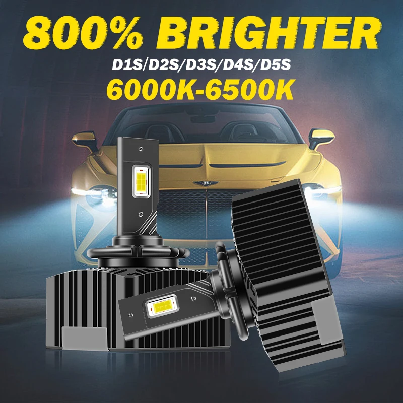 

D3S D1S D5S Автомобильные светодиодные фары Canbus 100% без ошибок Plug&play HID D2S D4S Супер яркая автоматическая лампа Turbo светодиодная лампа D1R D2R D4R
