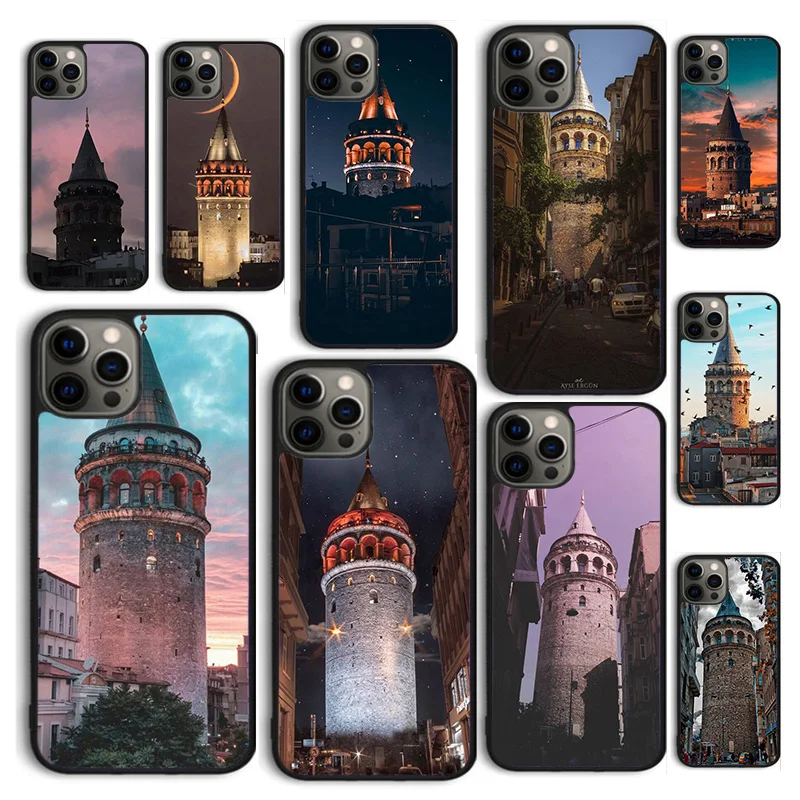 Чехол для телефона Autumu Turkey Galata Kulesi для iPhone 17 Air 16 16e 15 12 11 13 14 Pro Max Apple Plus Coque