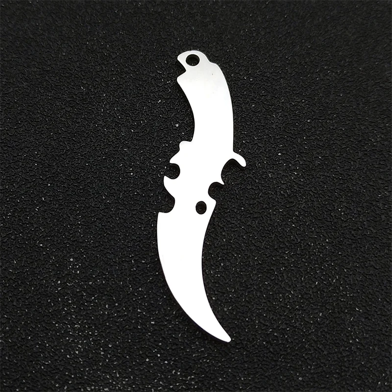 5PCS Northern Europe Viking Sword Charms for Jewelry Making Women Men Stainless Steel Silver Color Making DIY Jewelry Gift