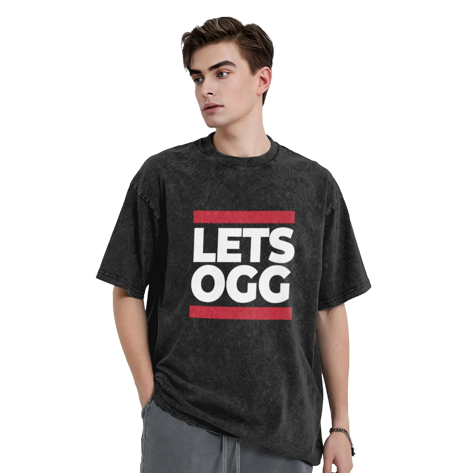 LETS OGG SPANIAN Unique Chic A T-Shirt Oversized Short Sleeve Men's Women's Cotton Tees Tops