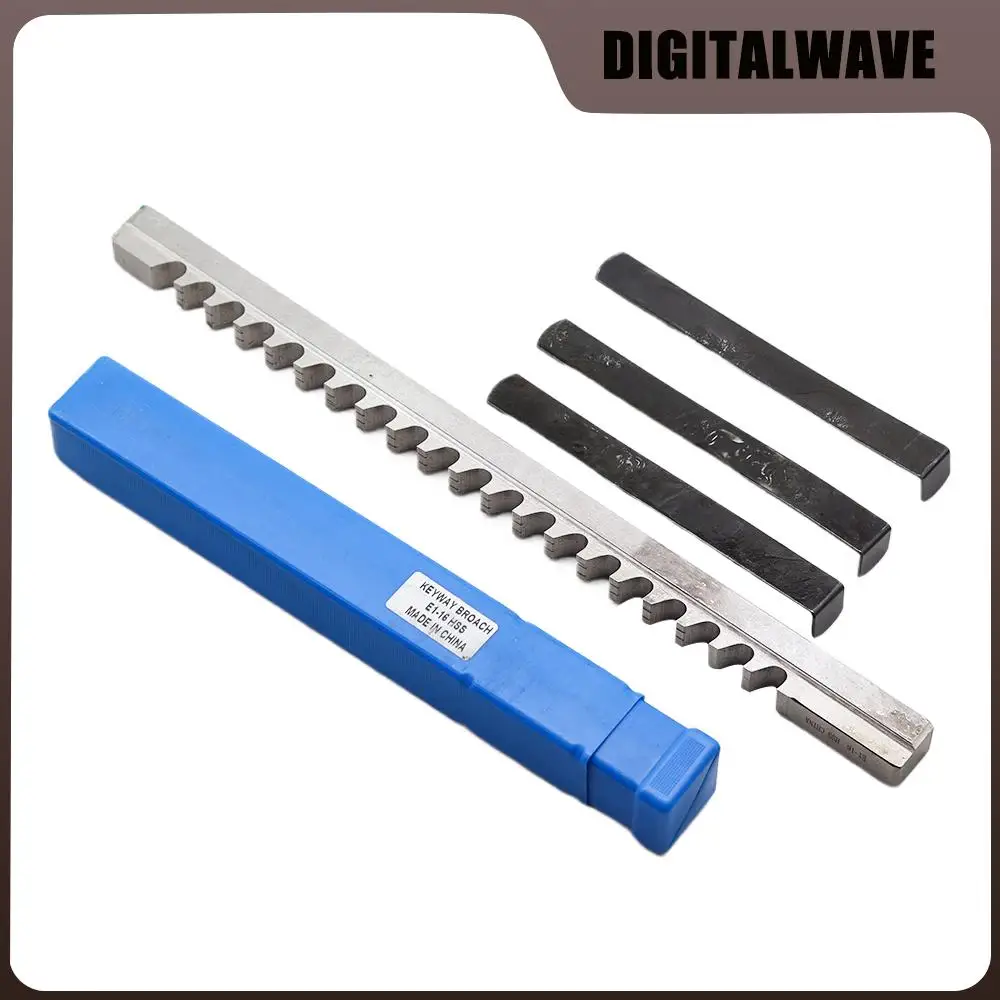 

3/4 5/8 E Push-Type HSS Keyway Broach E1/16 Metric Sized Cutting Tool for CNC Machine New with 3pcs Shim