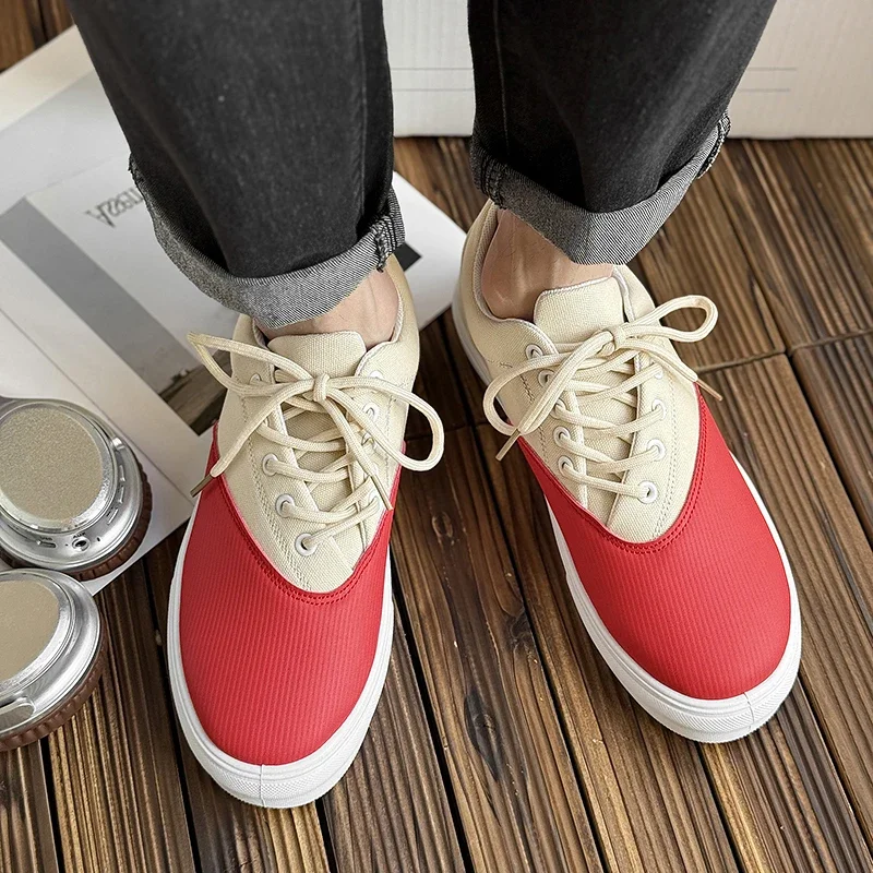 

Летние классические простые трендовые универсальные повседневные спортивные удобные износостойкие противоскользящие мужские парусиновые туфли для доски